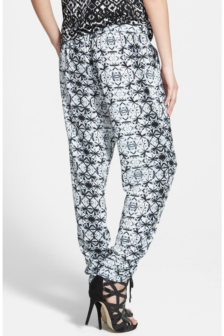 Print Crepe Pants, Alternate, color, IVORY