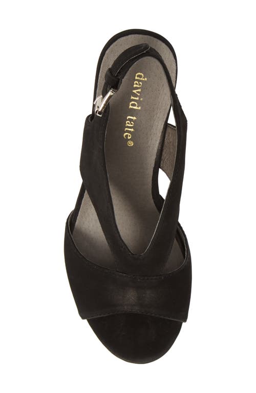 David Tate Harlem Wedge Sandal In Black