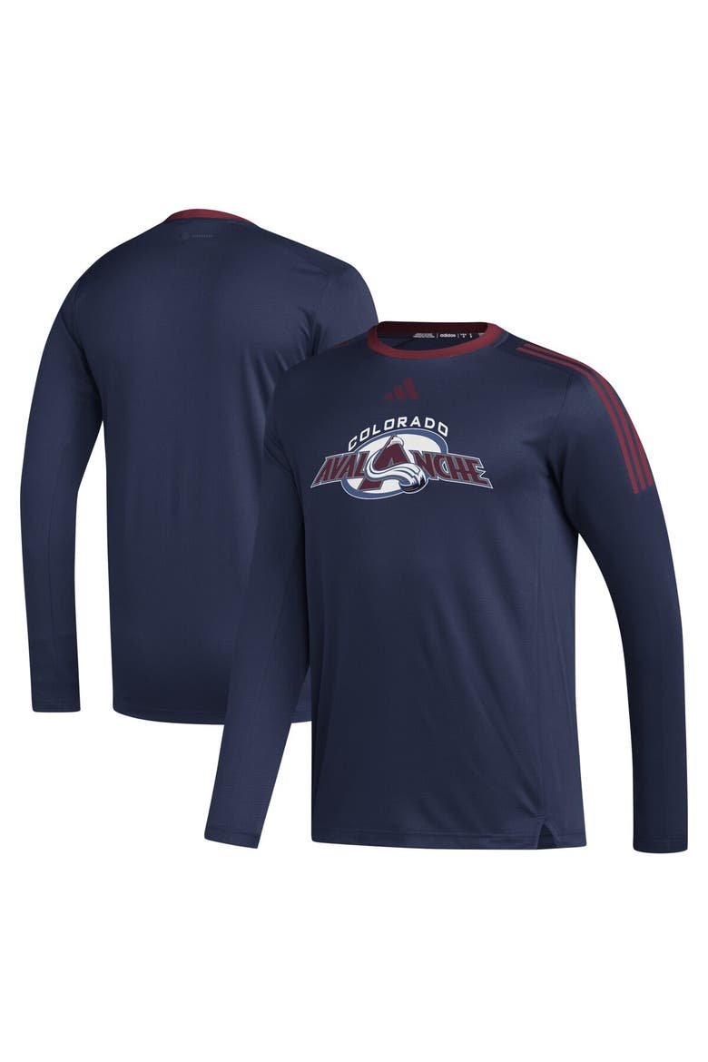Men's adidas Navy Colorado Avalanche AEROREADY® Long Sleeve T-Shirt, Main, color, Navy