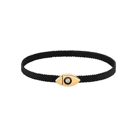 Infinite Success Men's Evil Eye Black String Bracelet