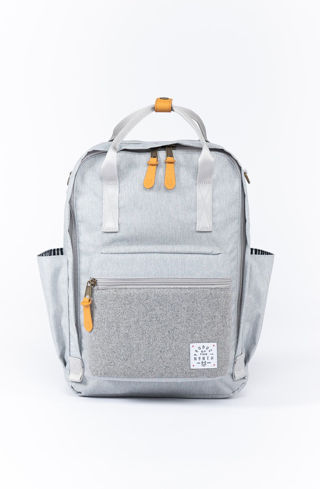 Product of the North Elkin Sustainable Diaper Backpack, Main, color, Heather Grey