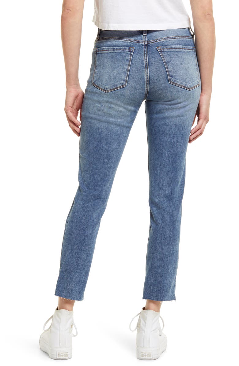 STS Blue Riley High Waist Raw Hem Slim Boyfriend Jeans, Alternate, color, 