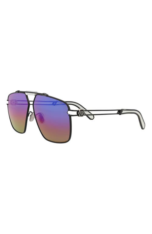 Philipp Plein Aviator-frame Titanium Sunglasses In Black