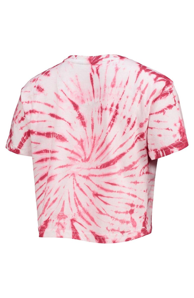 PRESSBOX Women's Pressbox Crimson Alabama Crimson Tide Showtime Tie-Dye Crop T-Shirt, Alternate, color, Crimson