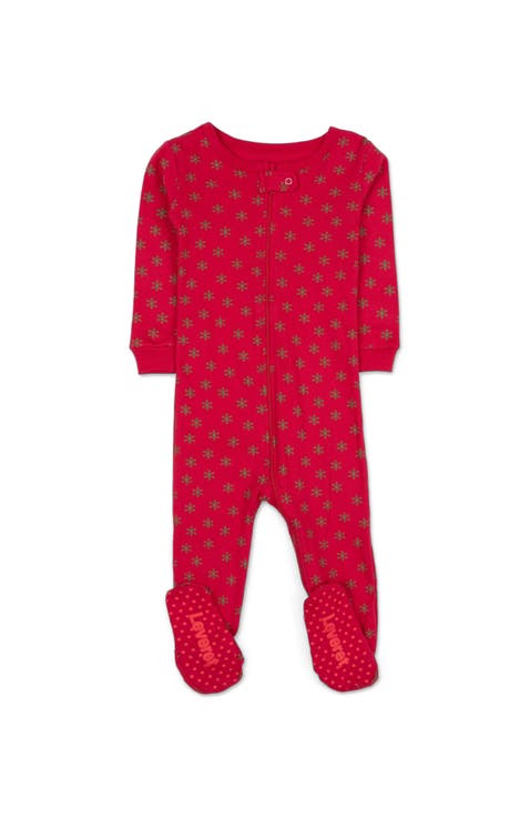 Footed Printed Cotton Pajamas, Animal, Holiday & Fun Prints (Baby)