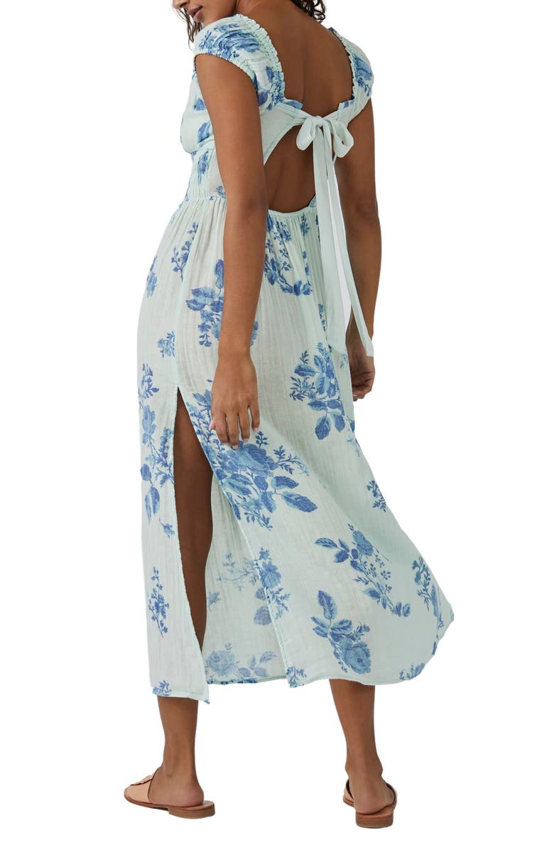 Free People Forget Me Not Floral Cutout Cotton Dress, Alternate, color,