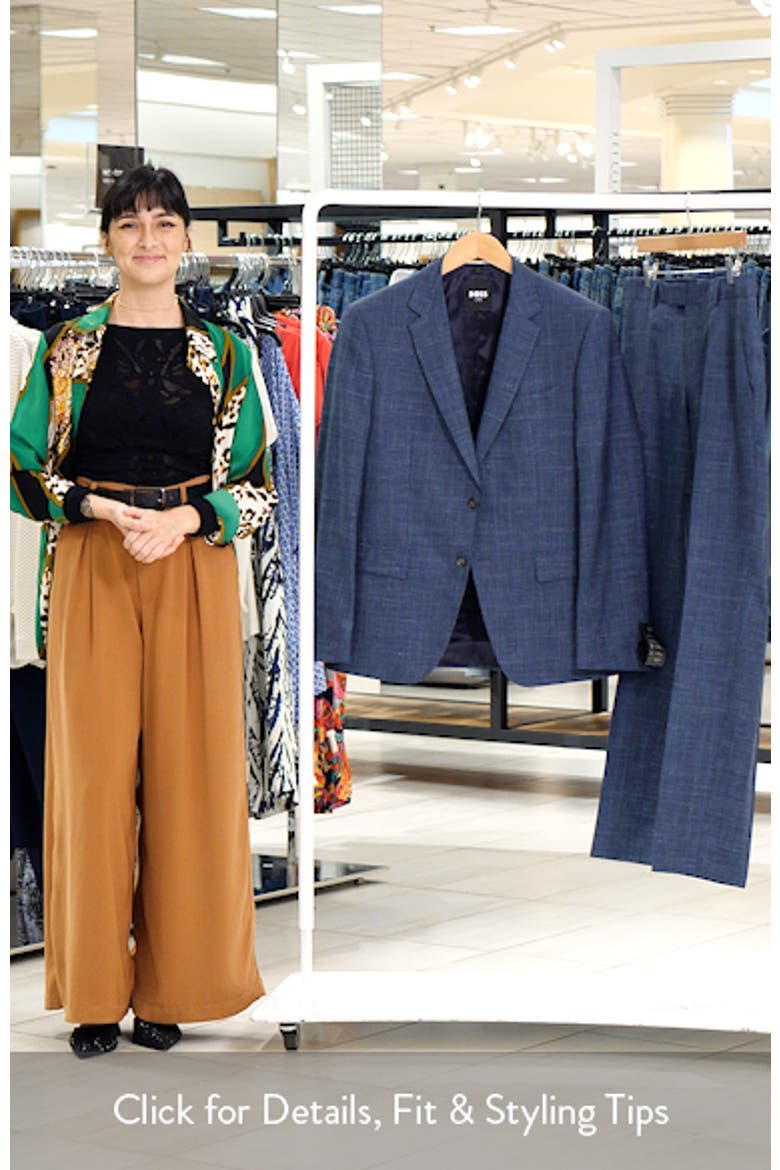 Huge Slim Fit Blue Slub Mélange Wool Blend Suit video