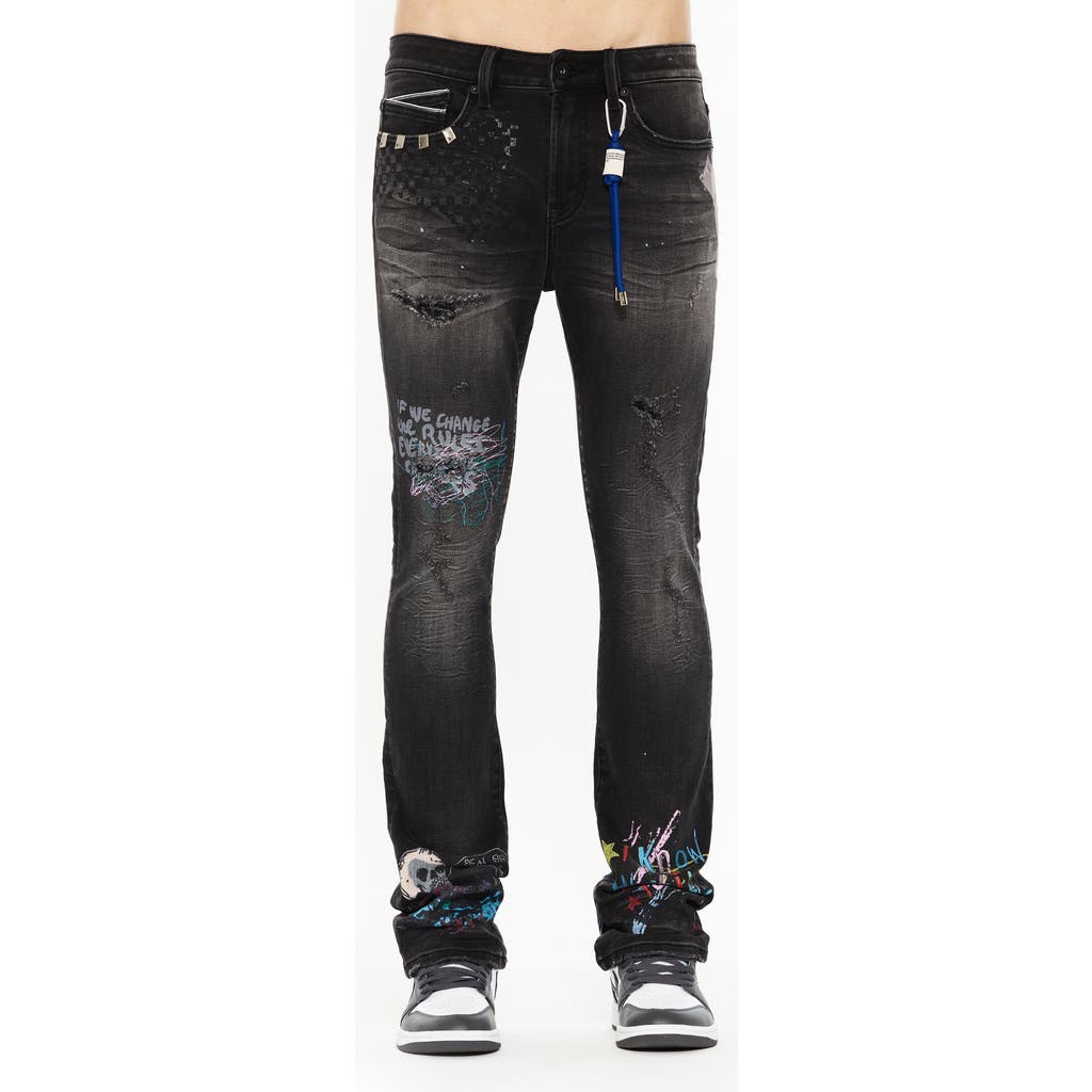 Cult Of Individuality Lenny 603 Bootcut Jeans In Black