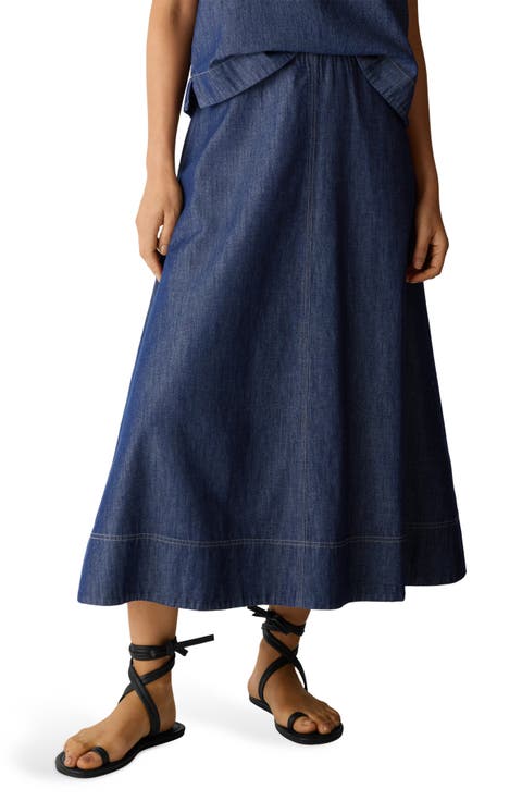 Organic Cotton Denim Skirt (Petite)