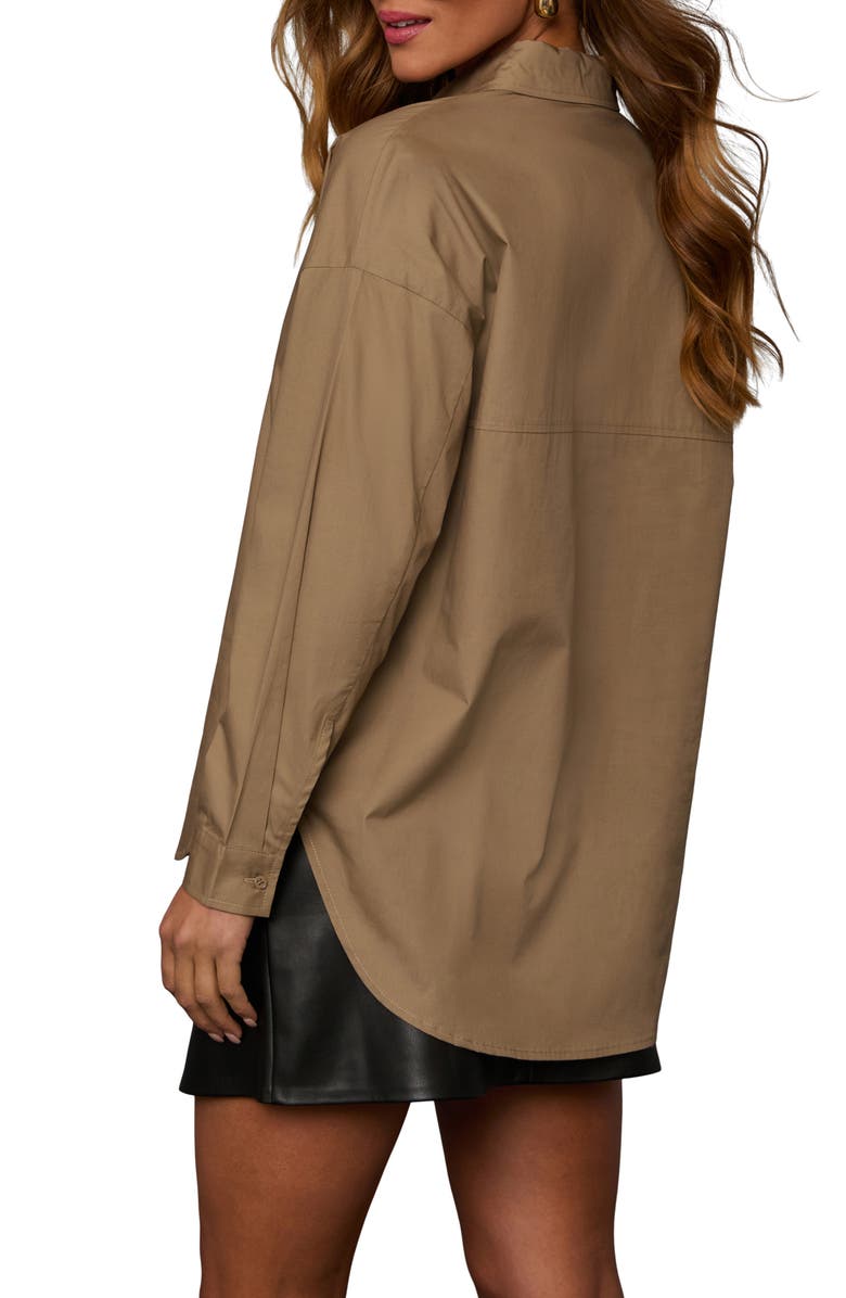 VICI Collection Mireva Cotton Poplin Button-Up Shirt, Alternate, color, Sage