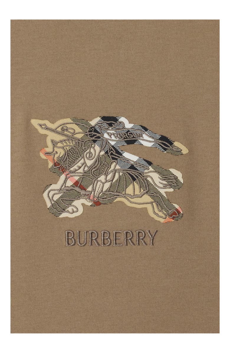 Burberry Knight Check Cotton T-shirt, Alternate, color, Clay Brown