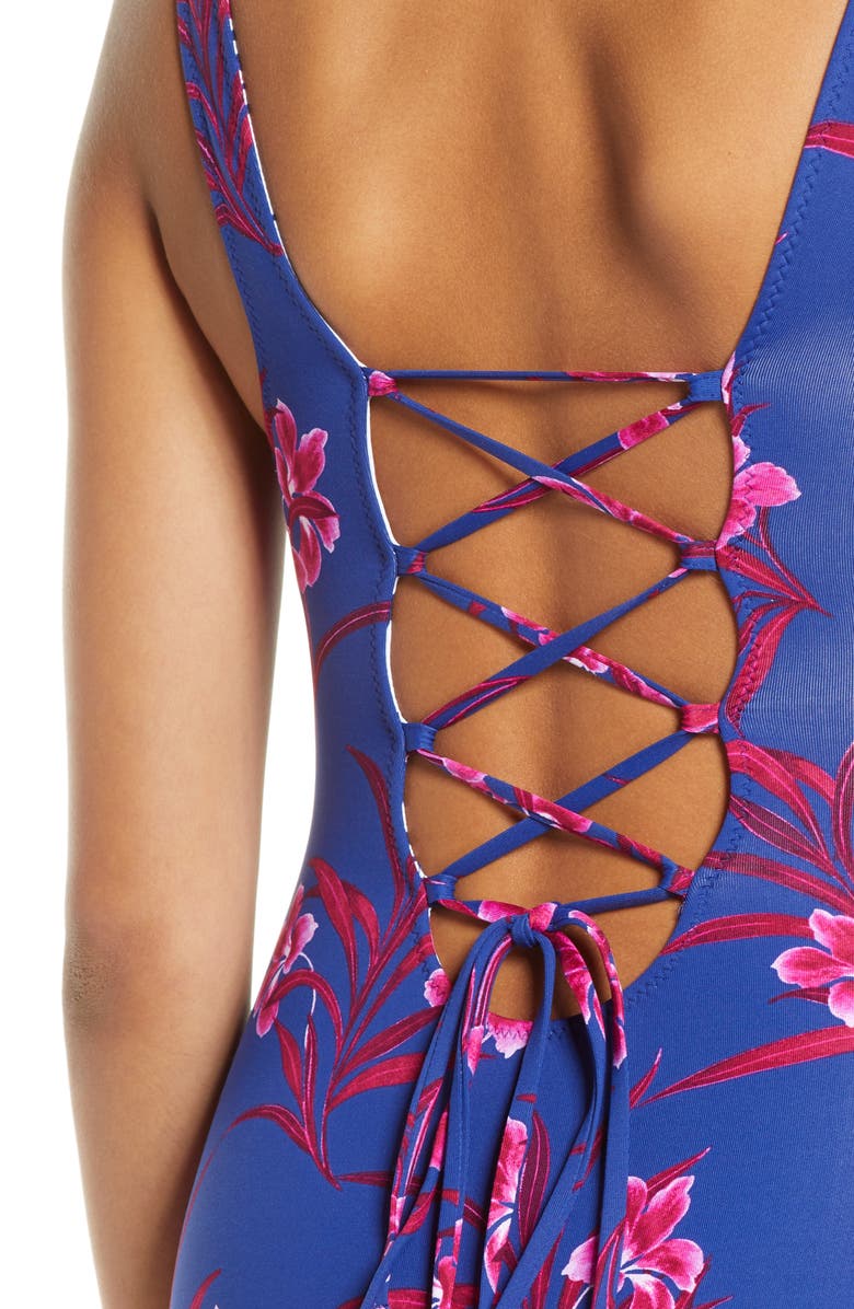 Tommy Bahama Oasis Blossoms One-Piece Swimsuit, Alternate, color,