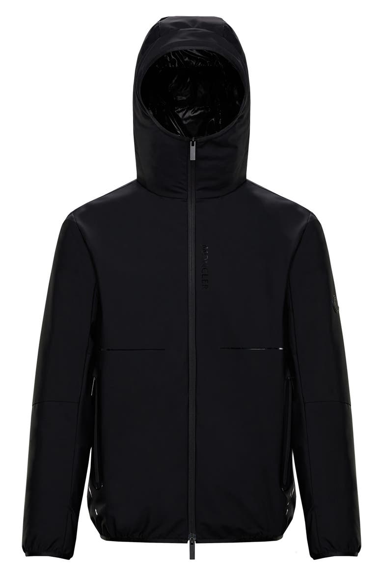 Carrenac Water Resistant Down Jacket, Alternate, color, BLACK