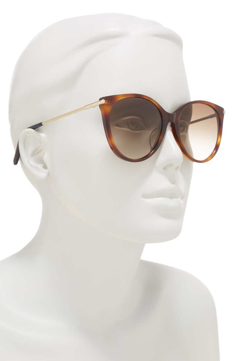 Bottega Veneta 55mm Round Sunglasses, Alternate, color,