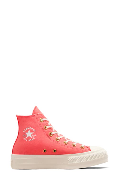 Shop Converse Chuck Taylor® All Star® Lift Platform High Top Sneaker In Watermelon Slushy/egret