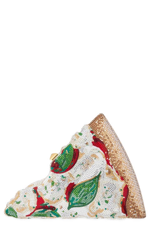 Margherita Pizza Crystal Clutch