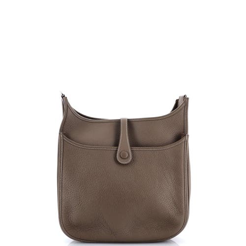 Pre-owned Hermes Hermes Evelyne Bag Gen Iii Clemence Pm In Brown