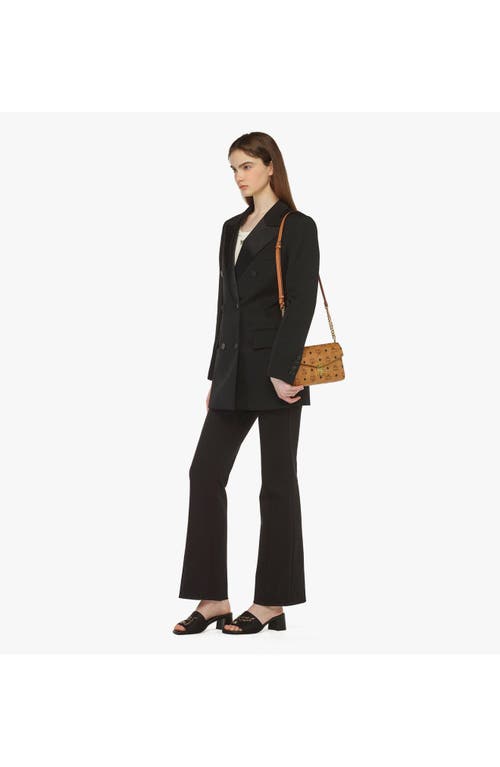 Mcm Tracy Crossbody Wallet In Visetos In Cognac