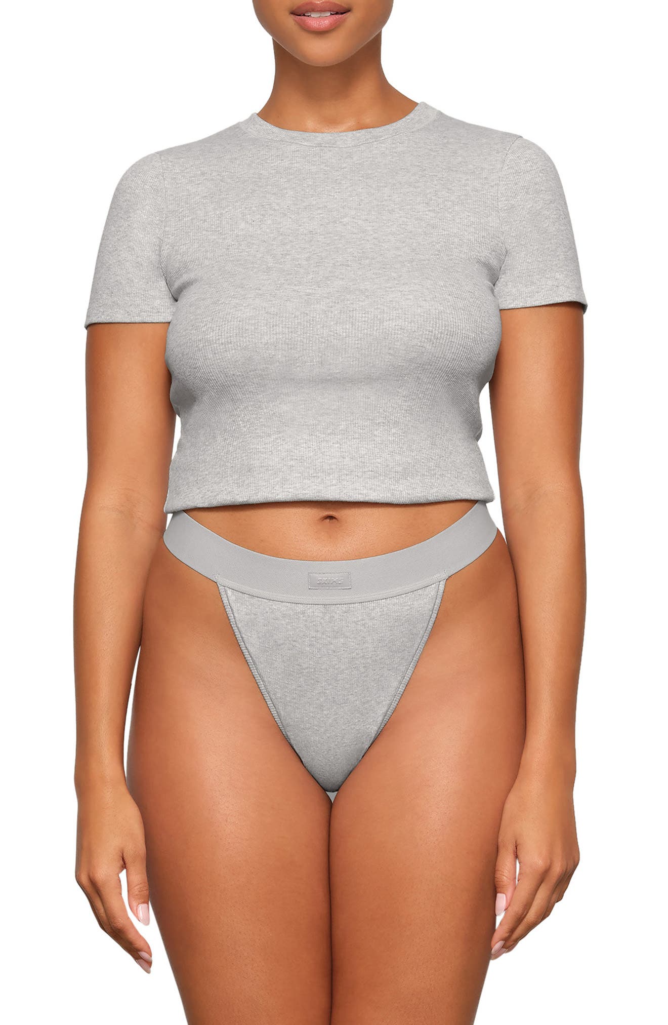 Stretch Cotton Rib T-Shirt - image 3