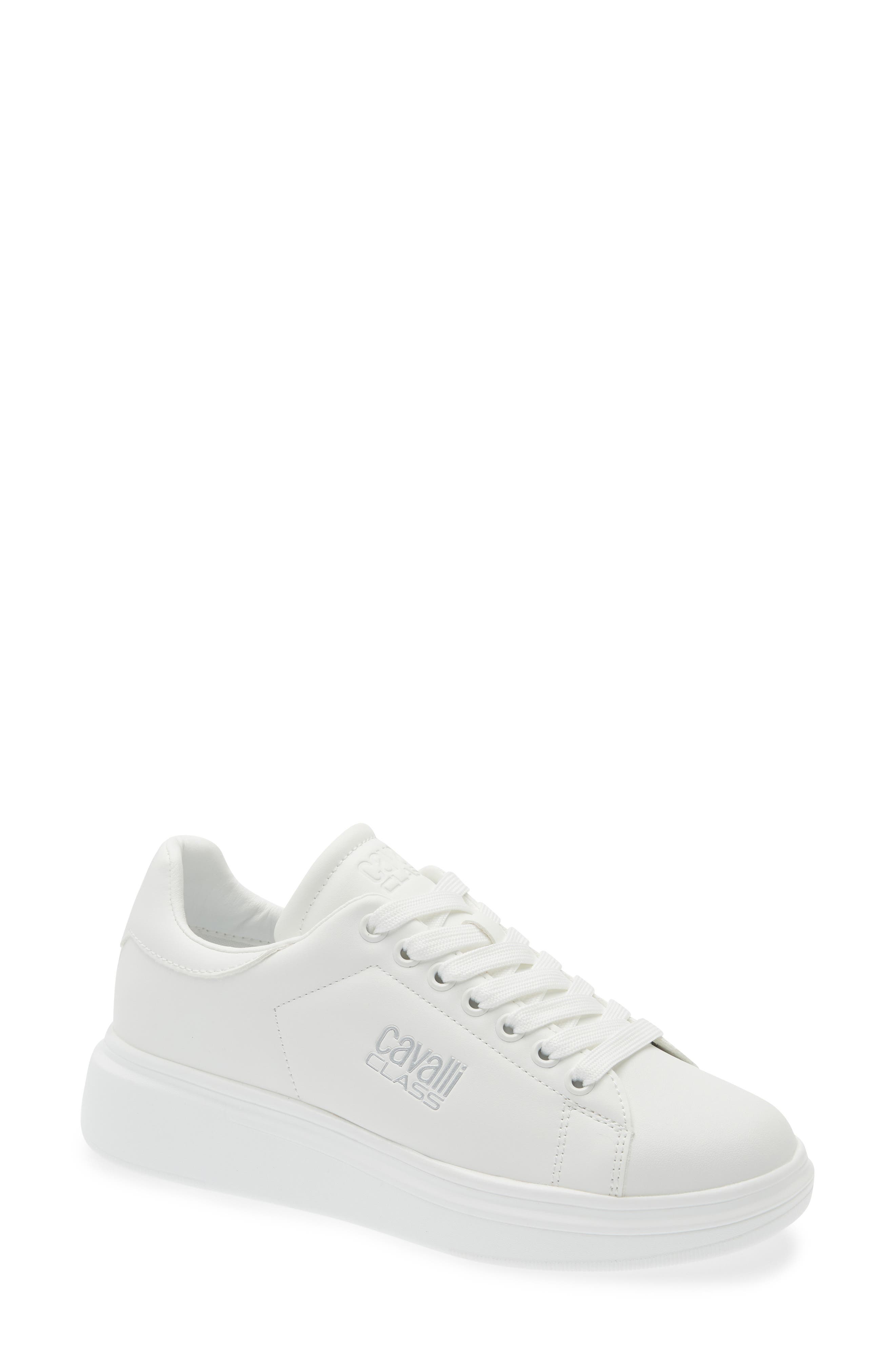 Roberto Cavalli Low Top Sneaker, Main, color, White
