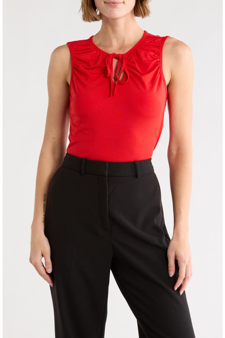 Sleeveless Scoopneck Top, Main, color, ROMANTIC RED