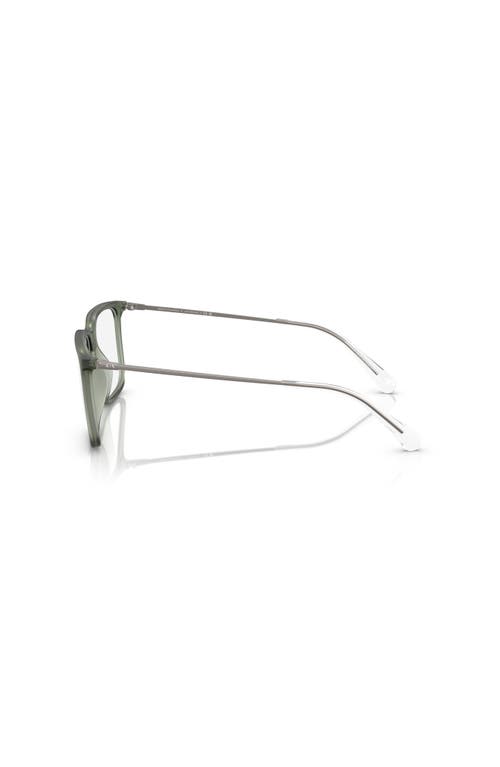 Armani Exchange 55mm Square Optical Glasses In Green