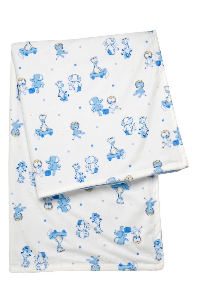 Little Me Jungle Chenille Blanket, Alternate, color, Blue