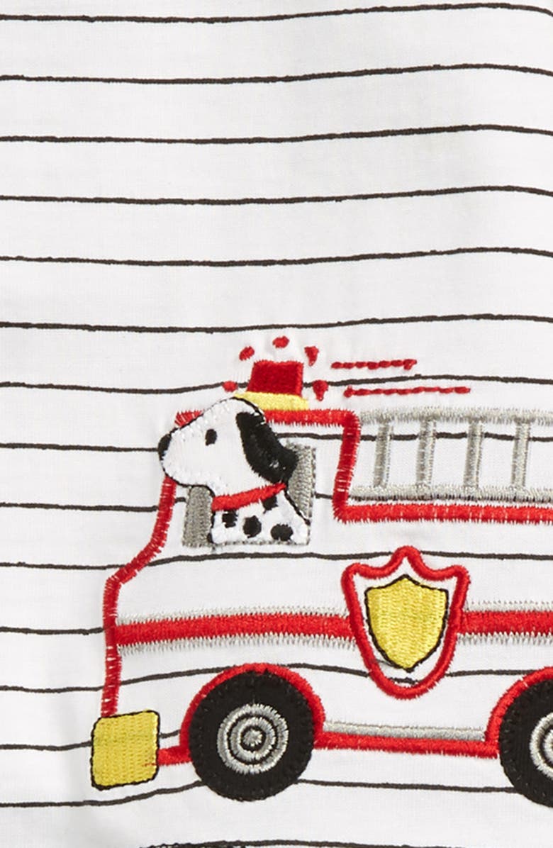 Little Me Fire Truck T-Shirt, Joggers & Socks Set, Alternate, color, 