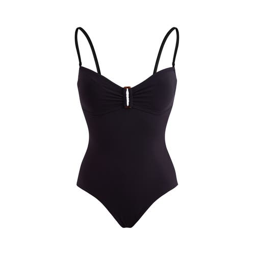 VILEBREQUIN SOLID BANDEAU ONE-PIECE SWIMSUIT 
