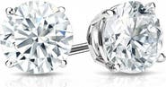 SUZY LEVIAN Sterling Silver Round-Cut White CZ Stud Earrings