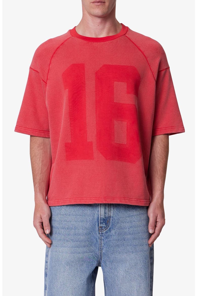 Vintage French Terry Graphic T-Shirt, Main, color, RED