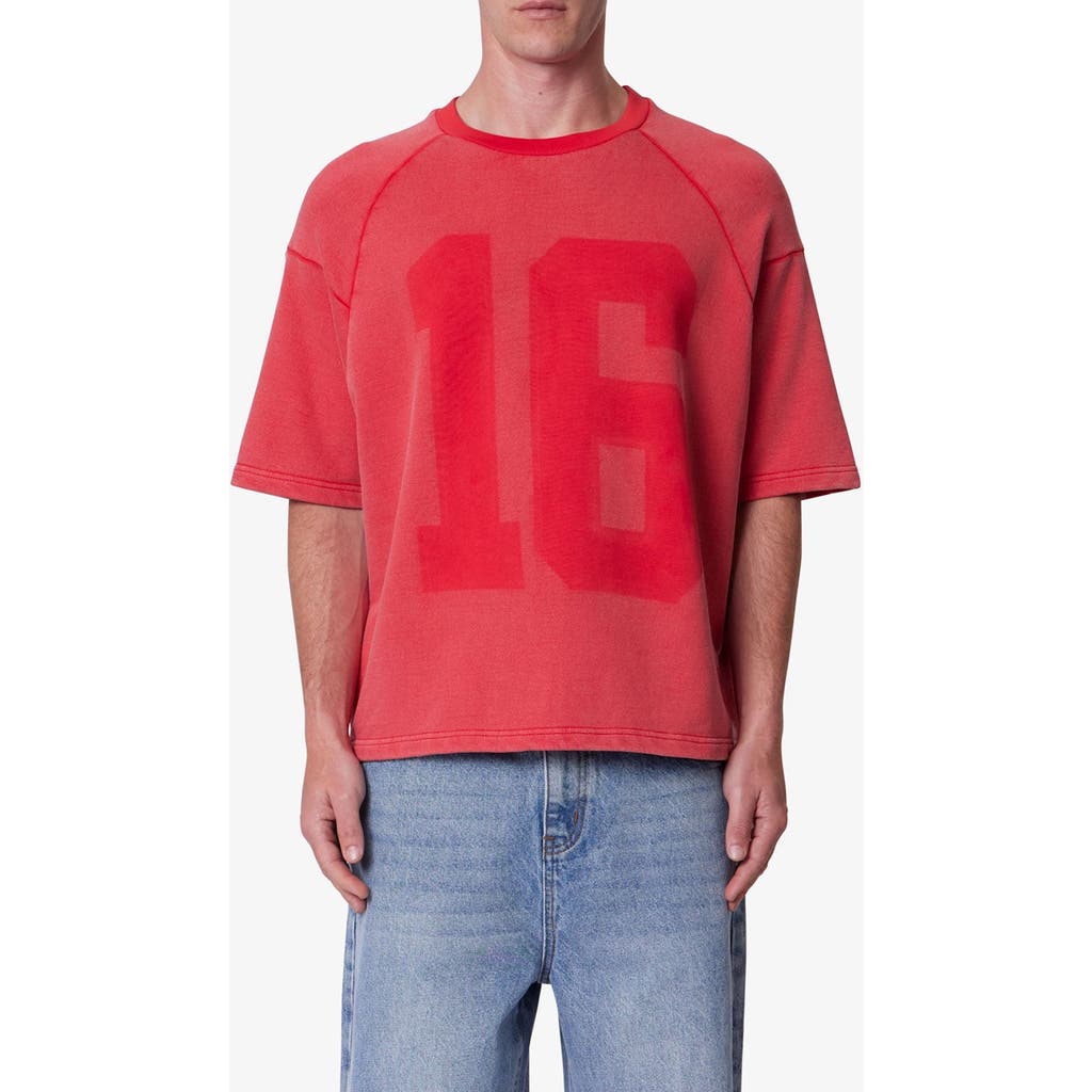 Mnml Vintage French Terry Graphic T-shirt In Red
