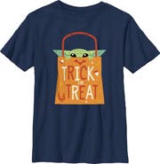 Star Wars: The Mandalorian Boy's Star Wars The Mandalorian Halloween Grogu Trick or Treat Bag Graphic T-Shirt