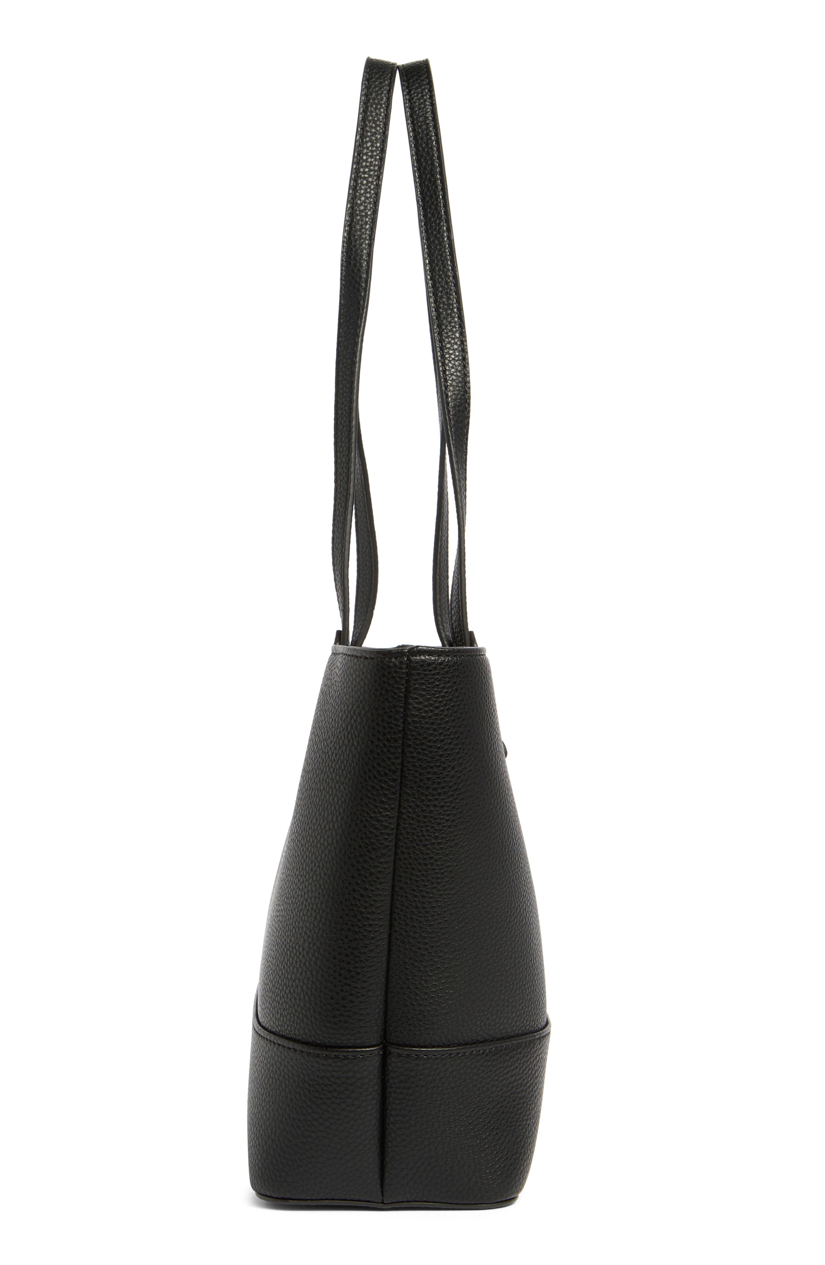 Nanette Lepore Brielle Tote Bag & Dome Pouch, Alternate, color, Black - Ecru