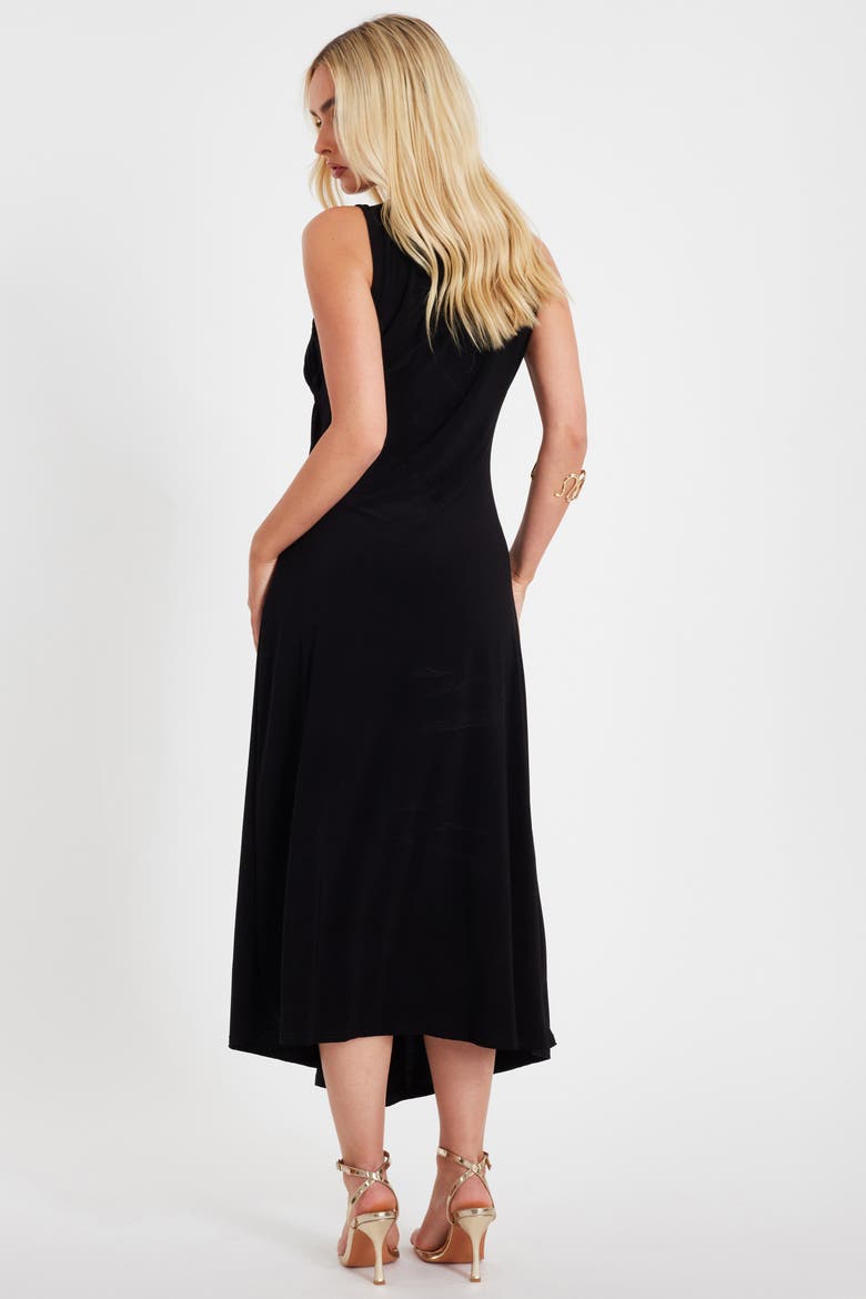 ITY Ruched Detail Midi Dress, Alternate, color, Black