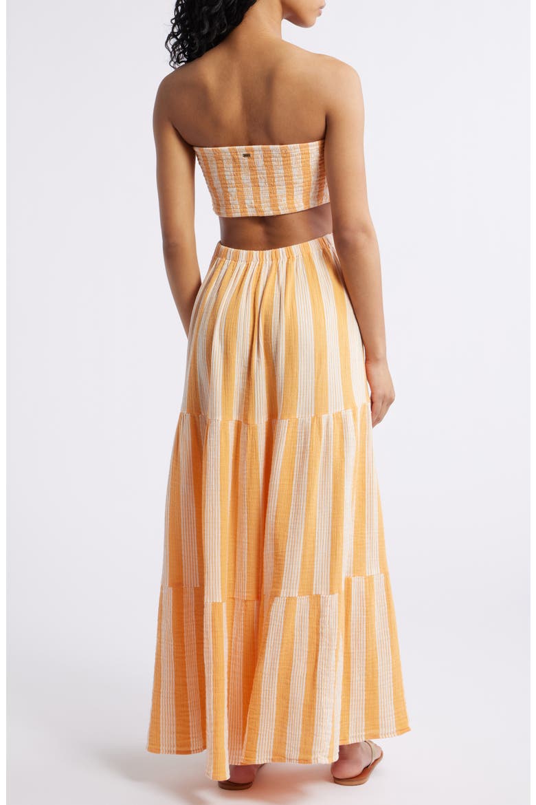 Premium Surf Stripe Tiered Cotton Maxi Dress, Alternate, color, MANGO