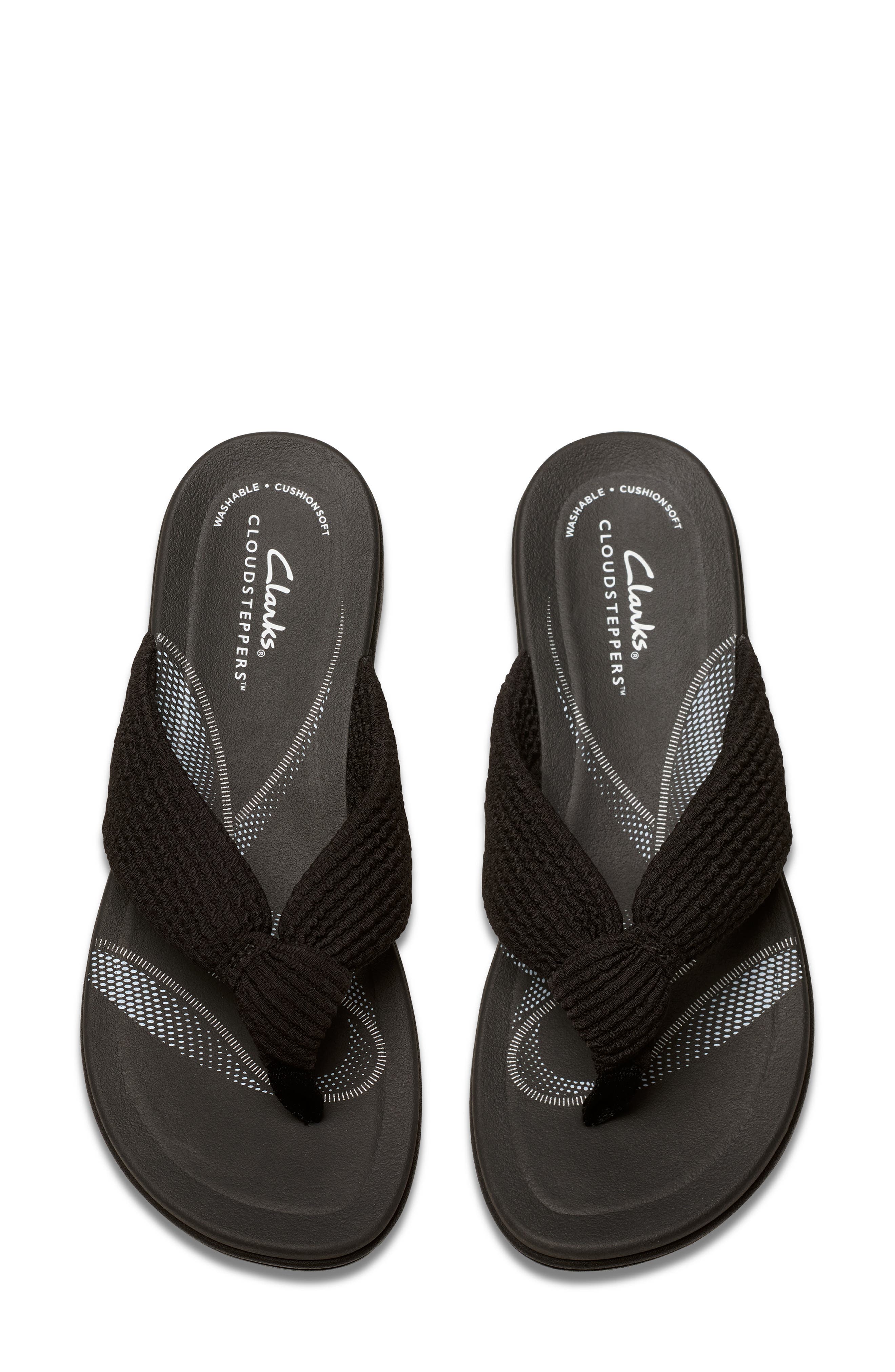 Breezerae Erin Wedge Sandal, Alternate, color, BLACK