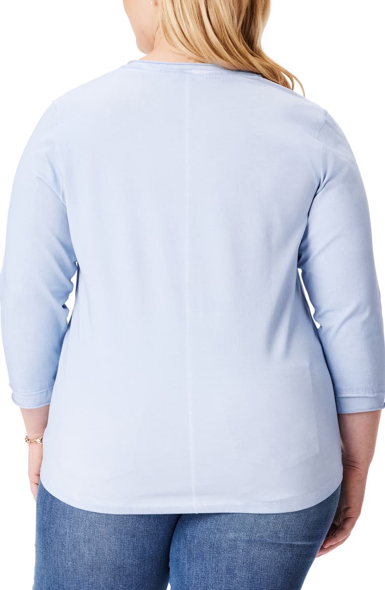 NZT by NIC+ZOE Three Quarter Sleeve Top, Alternate, color, Powder Blue