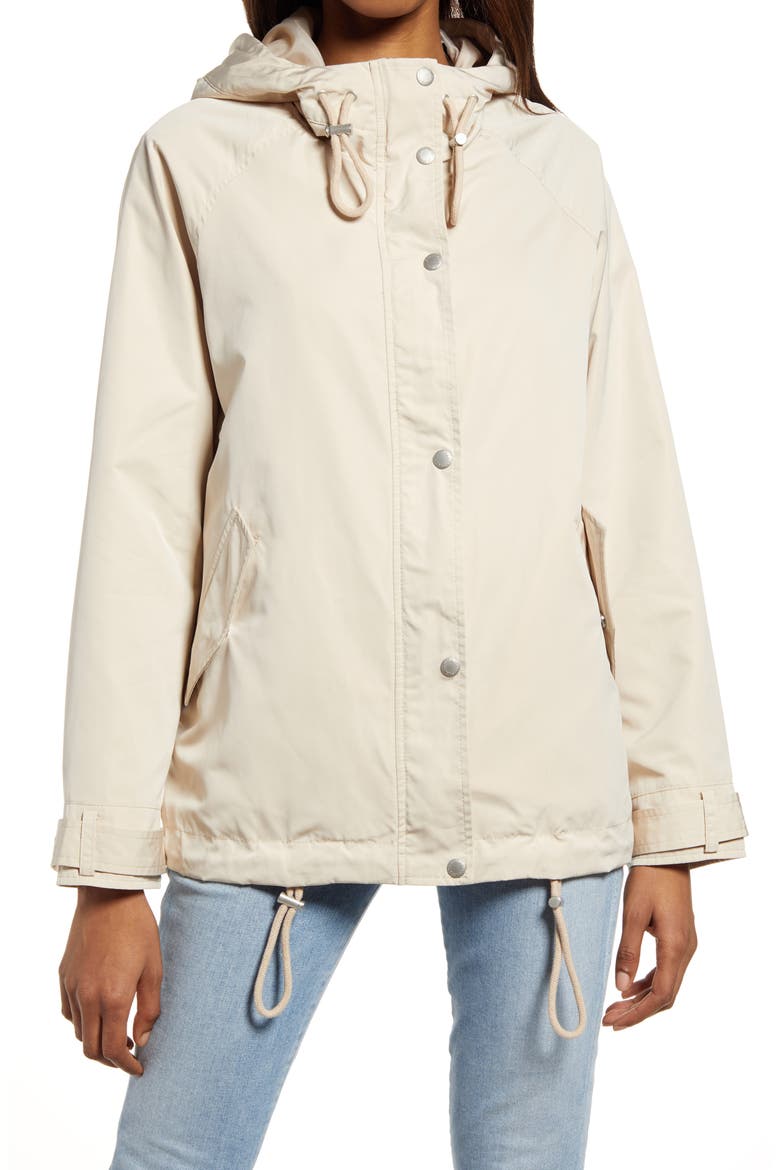Levi's® Water Resistant Hooded Rain Jacket, Alternate, color, BLEACHED SAND
