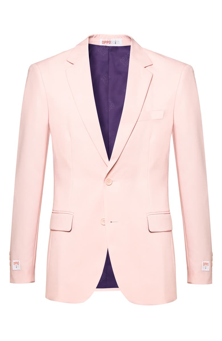 OppoSuits Blush Solid Two-Piece Suit with Tie, Alternate, color, Pink