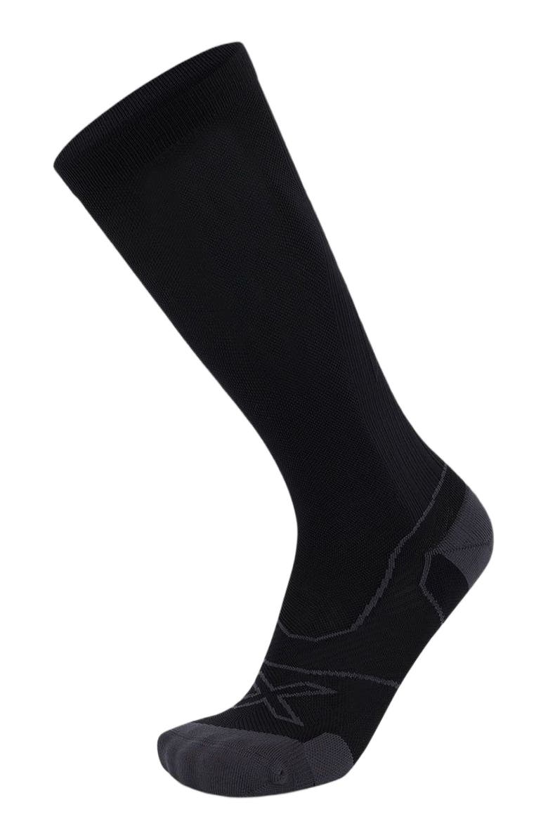 2XU X Compression Calf Sleeves, Alternate, color, Black/Black