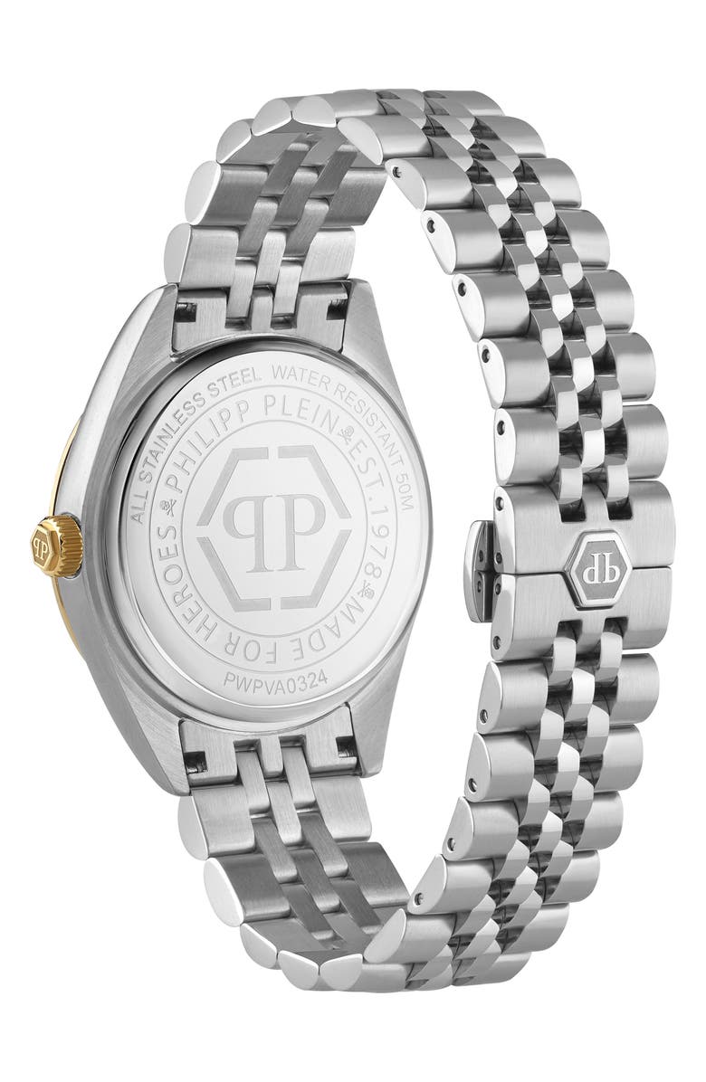 PHILIPP PLEIN Date Superlative Two-Tone Bracelet Watch, 42mm, Alternate, color, Two Tone