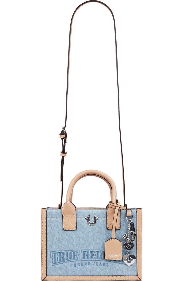 True Religion Bombe Denim Tote Bag, Alternate, color, Denim