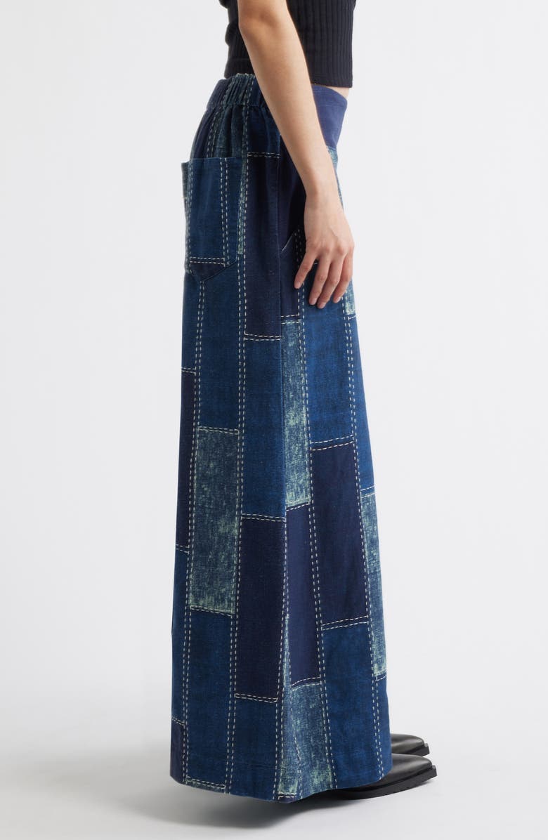 Free People Patches Wide Leg Jeans, Alternate, color, Indigo Patchwork