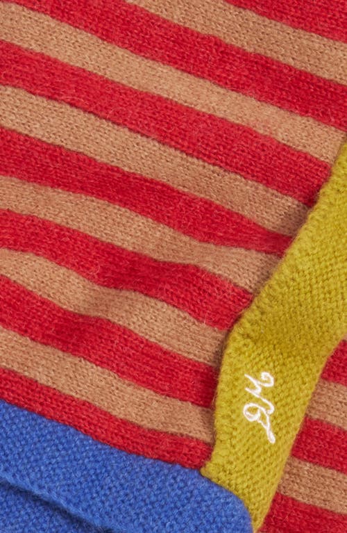 Damson Madder Mix Stripe Wool Bonnet In Multi