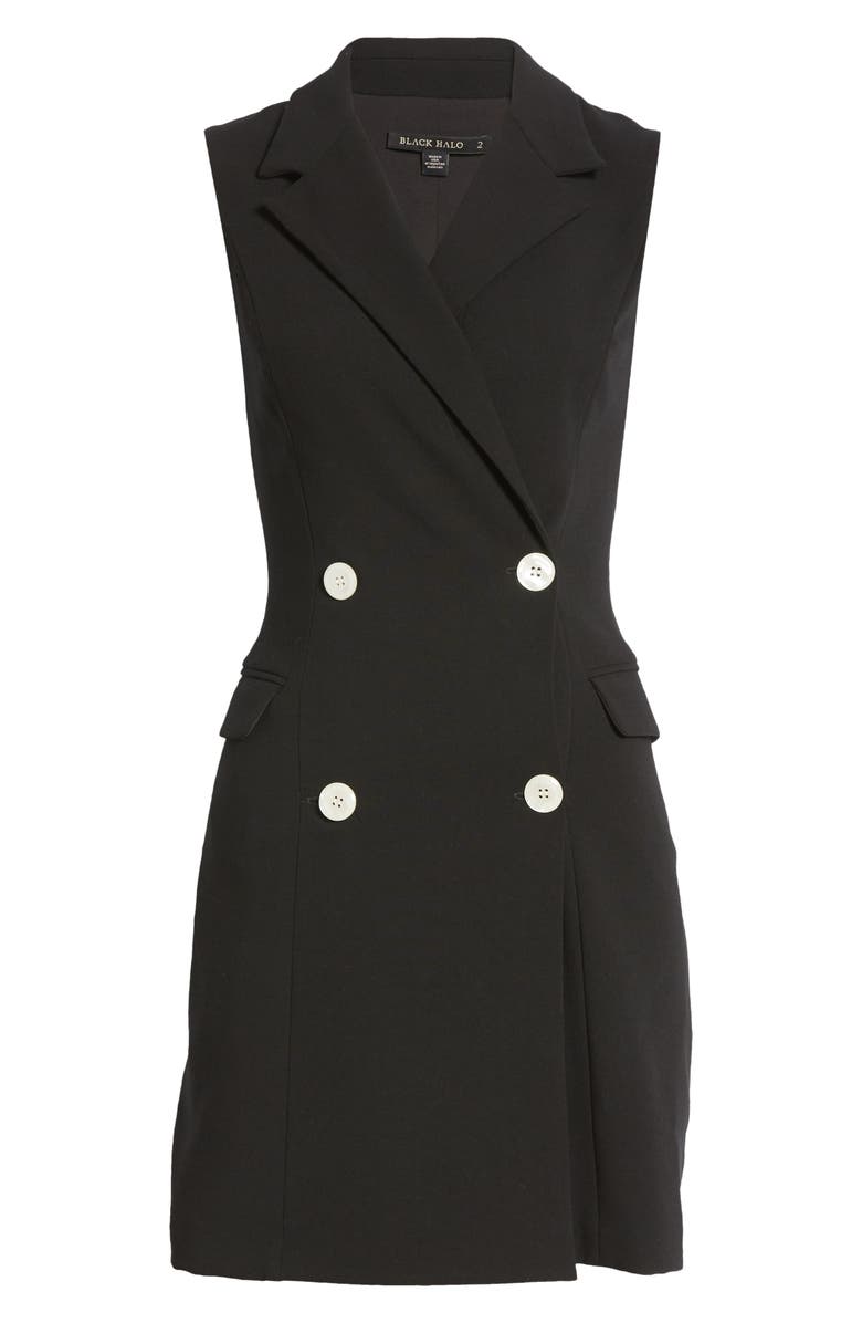 Black Halo Sleeveless Blazer Minidress, Alternate, color,