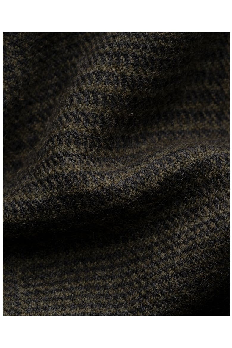 Houndsttoh Check Merino Wool Scarf, Alternate, color, DARK GREEN
