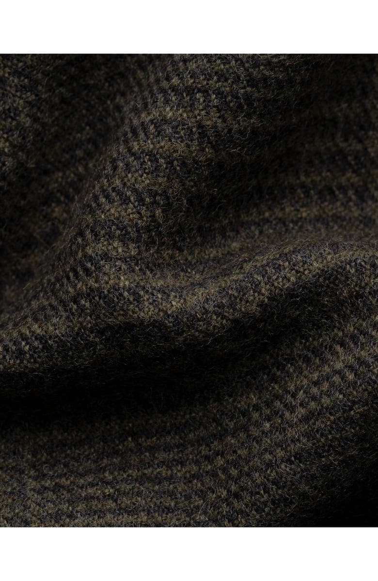 Eton Houndsttoh Check Merino Wool Scarf, Alternate, color, Dark Green