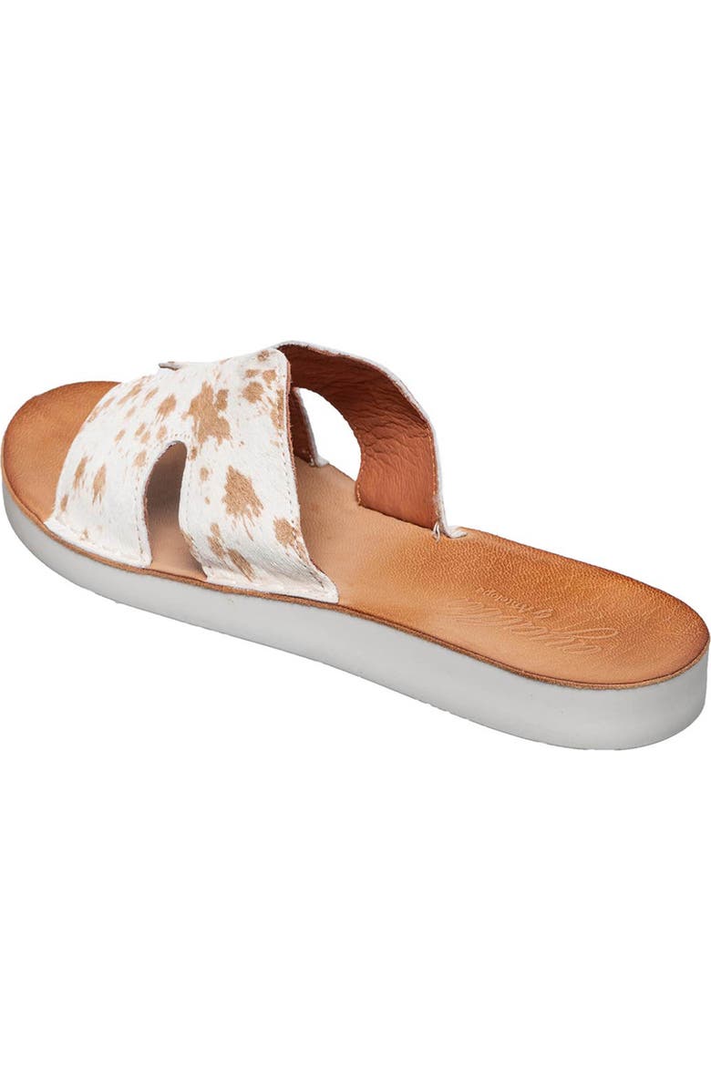 ANTELOPE Agata Genuine Calf Hair Slide Sandal, Alternate, color, White/ Brown Multi Calf Hair