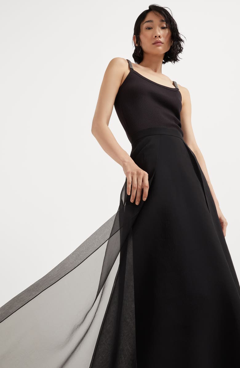 Brunello Cucinelli Ribbed jersey top, Alternate, color, 